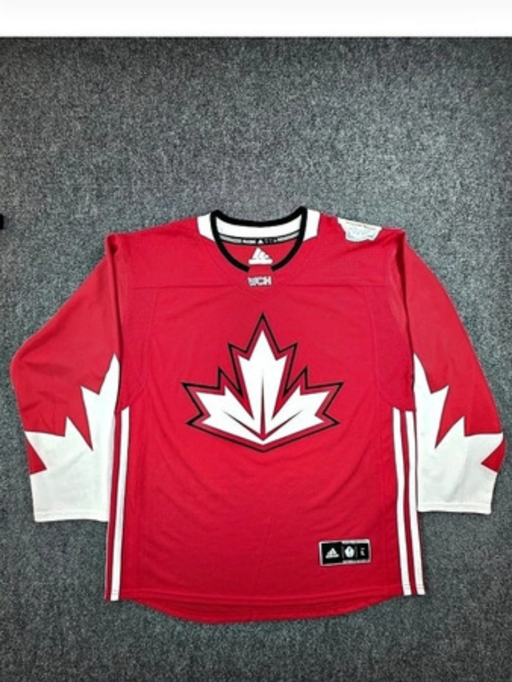 Adidas Team Canada Mens Large Jersey Red 2016 World Cup of Hockey